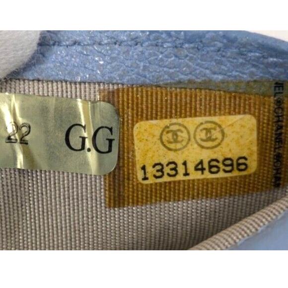 Authentic CHANEL Camellia Wallet Calfskin Wallet Light Blue - Picture 9 of 9